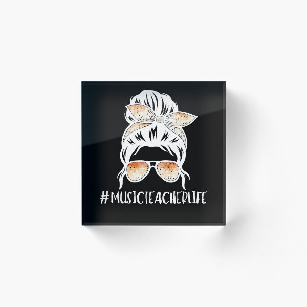 Item preview, Music Teacher Life Messy Hair Bun Sunglasses Musical Notes | Teacher Appreciation designed and sold by S-JDesigns.