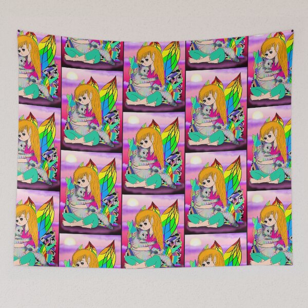 Item preview, Rainbow quartz fairy and cat friend  designed and sold by Venesa33.