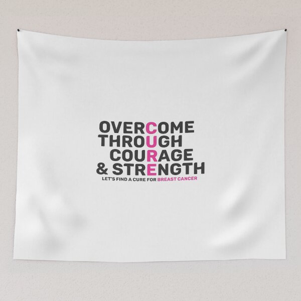 Item preview, Breast Cancer -Overcome Through Courage designed and sold by HDPrinting.