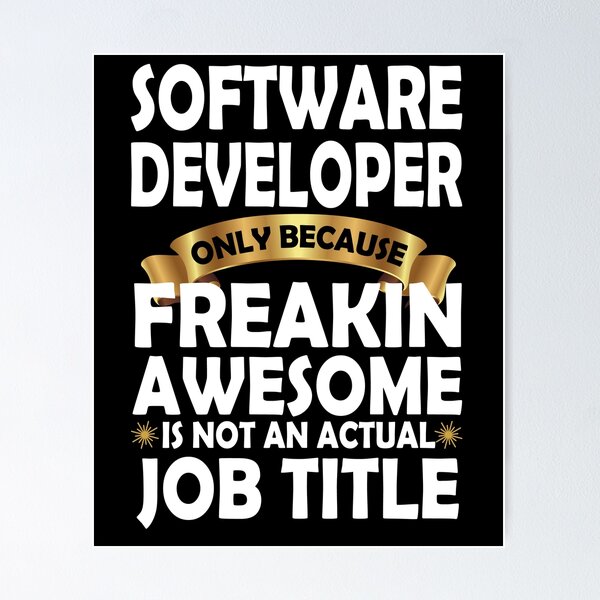 Artikel-Vorschau von Software Developer Freakin Awesome Gift: Funny Software Developer Quote, designt und verkauft von Pengo Shirt.