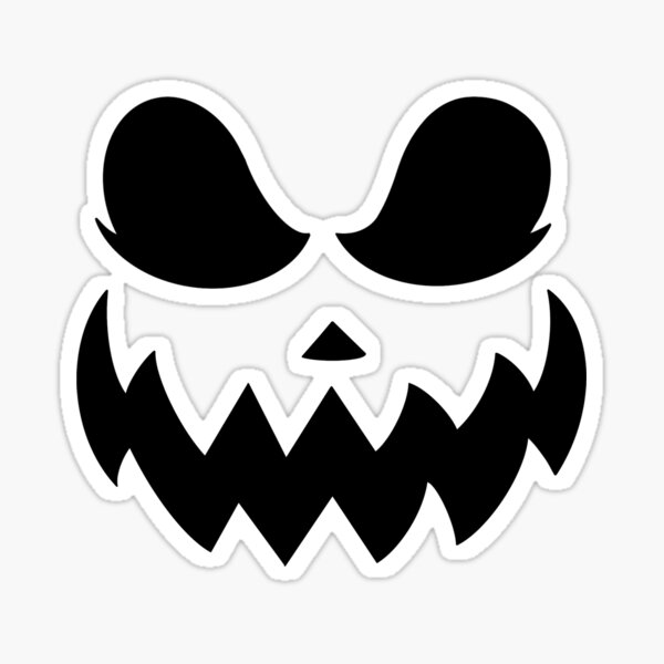 spooky-pumpkin-face-sticker-for-sale-by-champagnemoment-redbubble