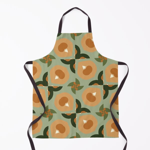Artikelvorschau, Abstract Retro Vintage Design with Swirls, Stripes and Circles in Brown, Sage Green, Burnt Orange, and Ivory entworfen und verkauft von cozycaroline.