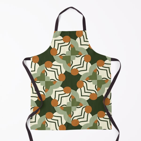 Artikelvorschau, Abstract Retro Vintage Design with Swirls, Stripes and Circles in Brown, Sage Green, Burnt Orange, and Ivory entworfen und verkauft von cozycaroline.