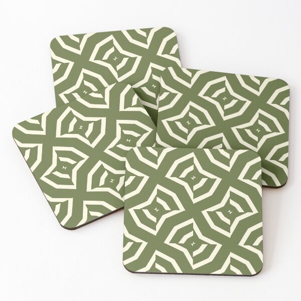 Aperçu de l'œuvre Abstract Retro Vintage Design with Swirls, Stripes and Circles in Brown, Sage Green, Burnt Orange, and Ivory créée et vendue par cozycaroline.