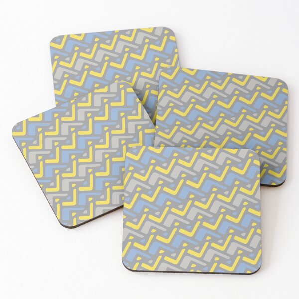Item preview, Bright Yellow, Blue and Gray Ethnic Pattern designed and sold by JoyforU.