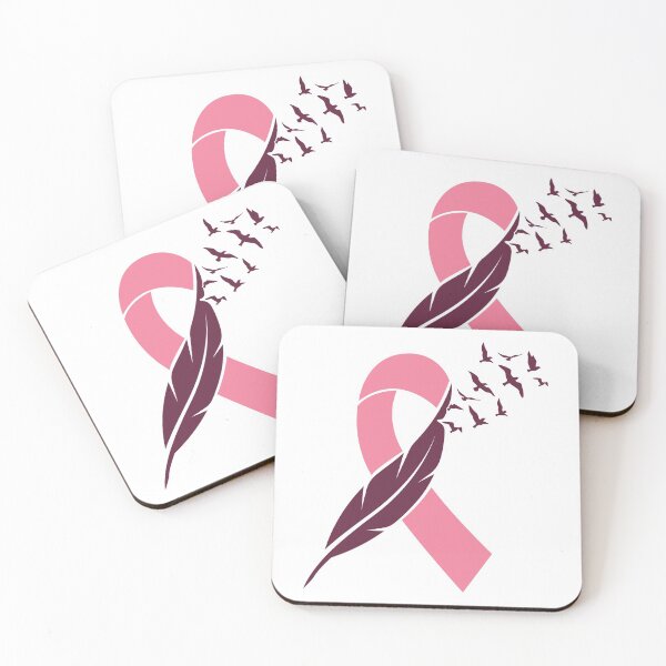 Item preview, Breast Cancer -Ribbon Feather And Birds designed and sold by HDPrinting.