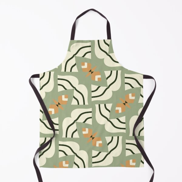 Artikelvorschau, Abstract Retro Vintage Design with Swirls, Stripes and Circles in Brown, Sage Green, Burnt Orange, and Ivory entworfen und verkauft von cozycaroline.