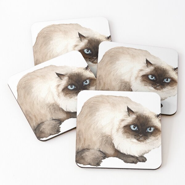 Item preview, Himalayan Cat Watercolor Painting designed and sold by Charlotte Yealey.