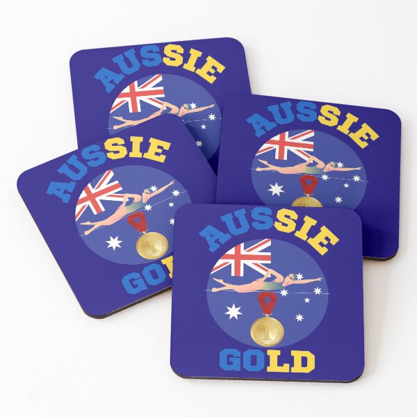 Item preview, Australia Swim Team Gold designed and sold by WoodburyLake.