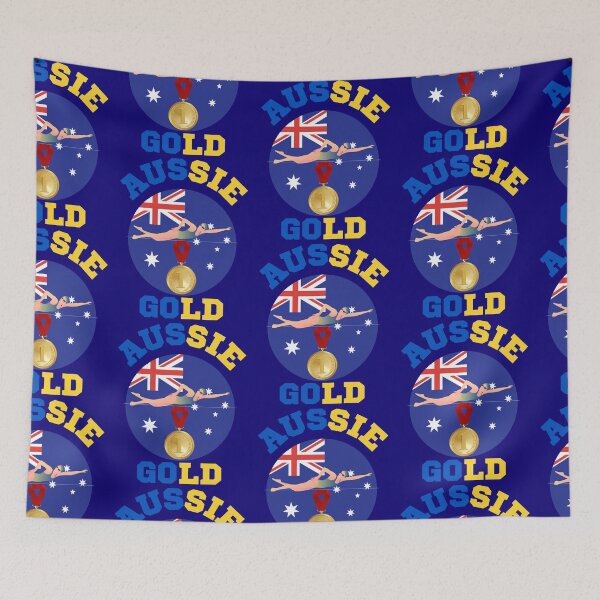 Item preview, Australia Swim Team Gold designed and sold by WoodburyLake.