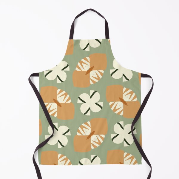 Artikelvorschau, Abstract Retro Vintage Design with Swirls, Stripes and Circles in Brown, Sage Green, Burnt Orange, and Ivory entworfen und verkauft von cozycaroline.