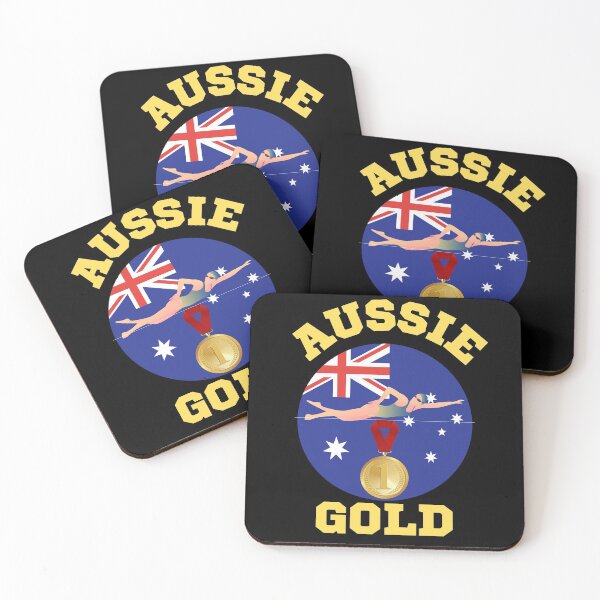Item preview, Australia Swim Team Gold designed and sold by WoodburyLake.
