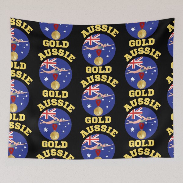 Item preview, Australia Swim Team Gold designed and sold by WoodburyLake.