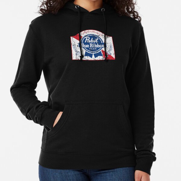 XLBSFJIWVD Pabst Blue Ribbon Beer Logo Womens Pullover Hooded Sweatshirt 