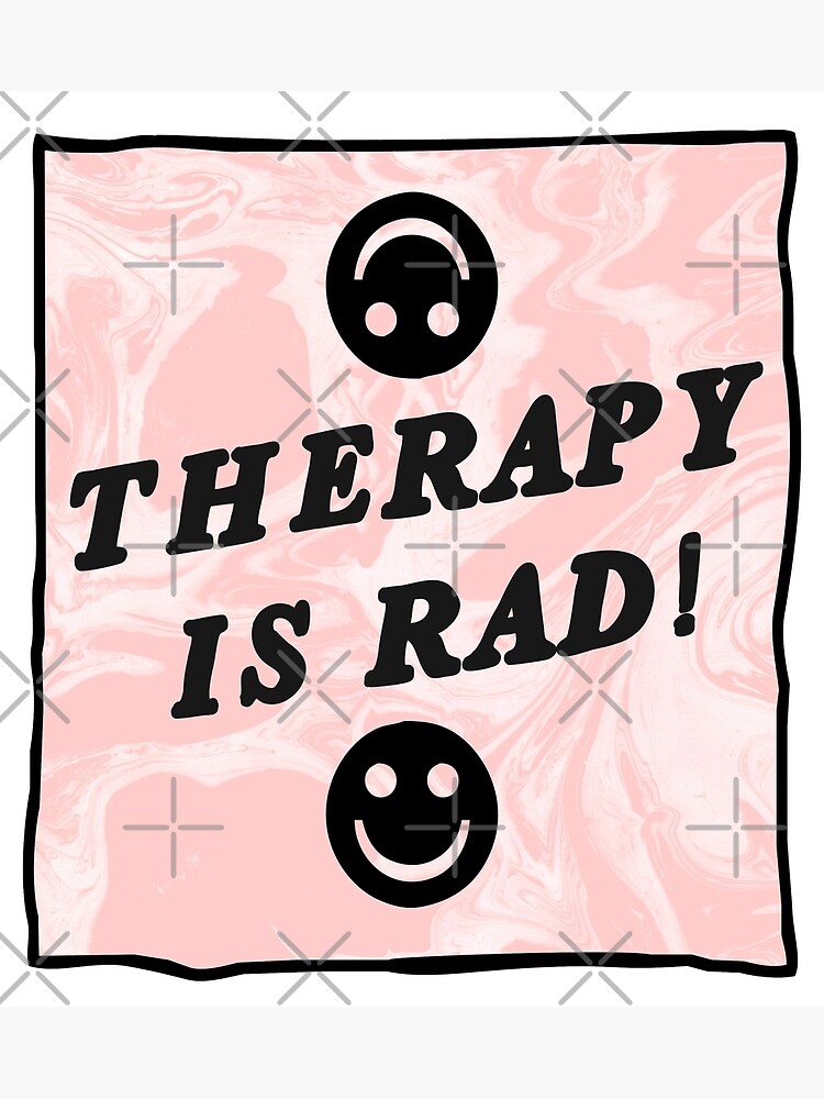 Lámina fotográfica «la terapia es rad | rosa | salud mental ...