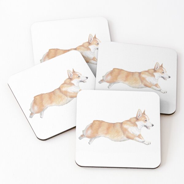 Item preview, Pembroke Welsh Corgi Running Art Drawing designed and sold by Charlotte Yealey.