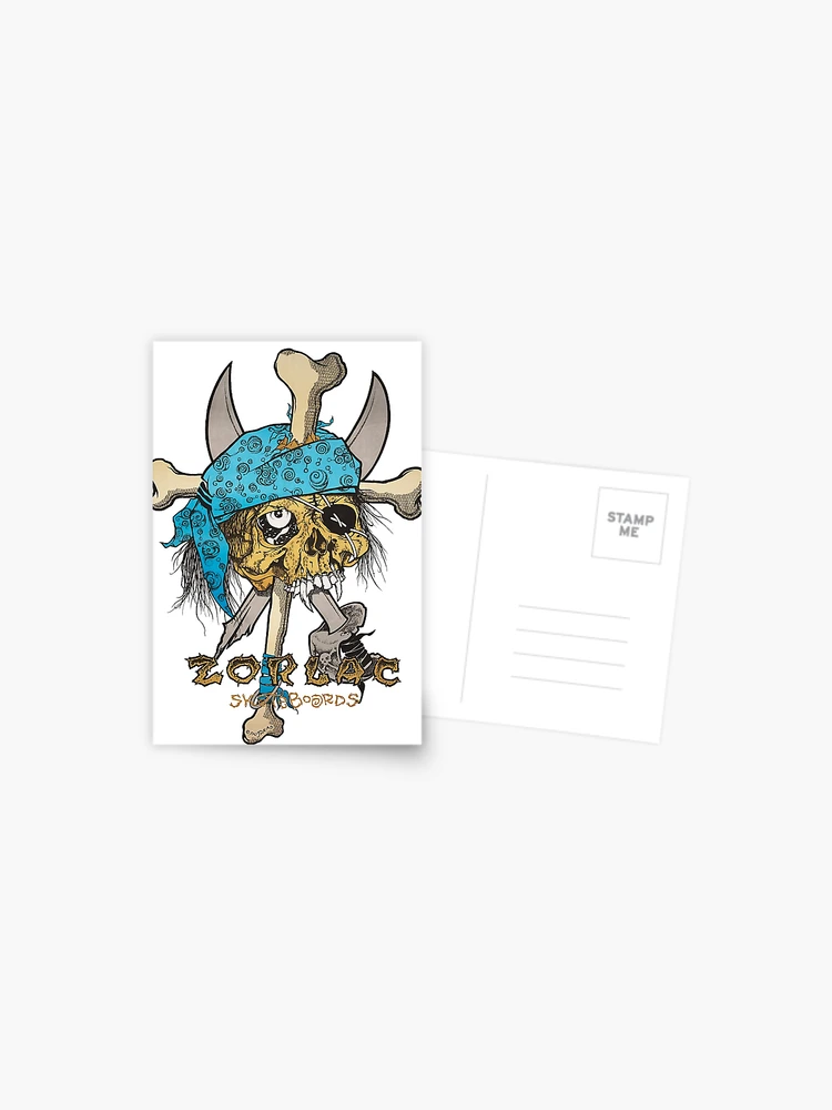 手描きイラストA　スカル　蜘蛛　PUSHEAD Zorlac Pushead Pirate Skull