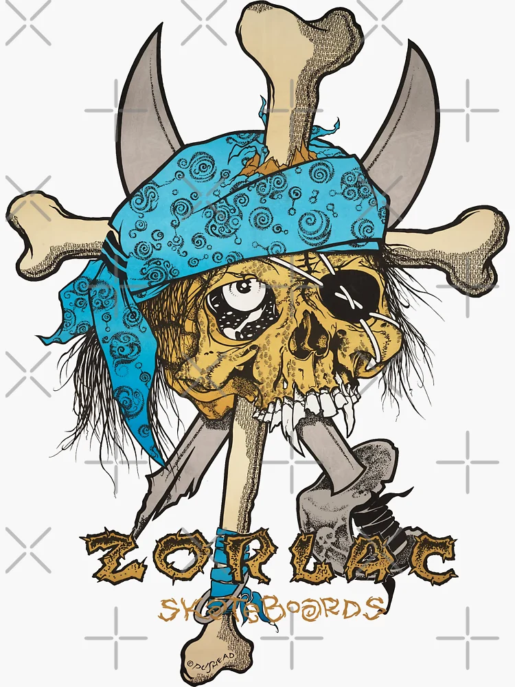 Zorlac Pushead Pirate Skull