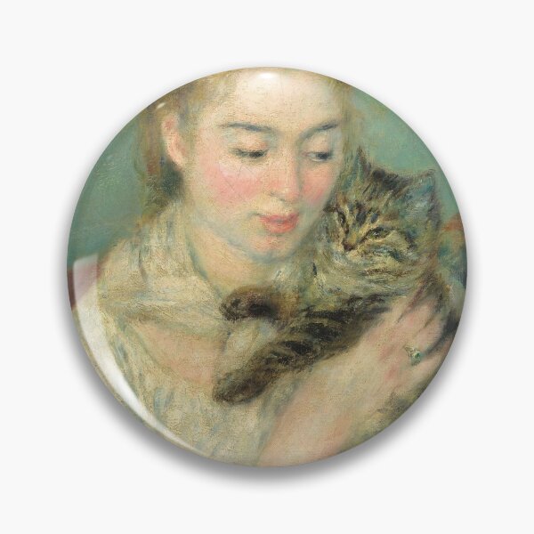 Item preview, Pierre Auguste Renoir - woman with a cat designed and sold by Vivanne-art.