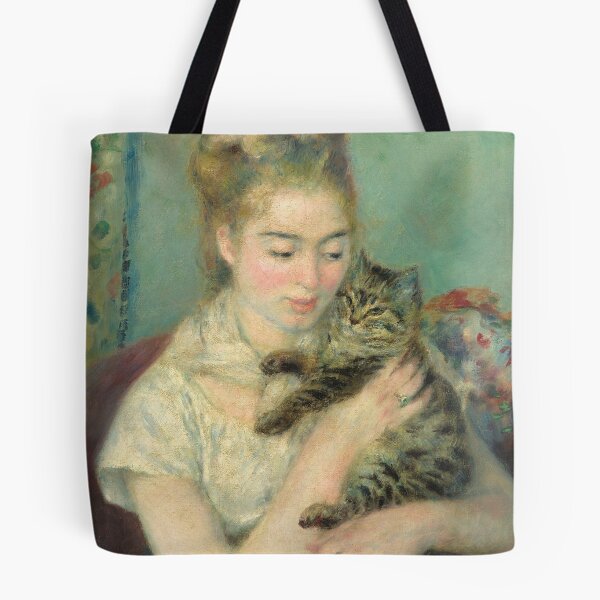 Item preview, Pierre Auguste Renoir - woman with a cat designed and sold by Vivanne-art.