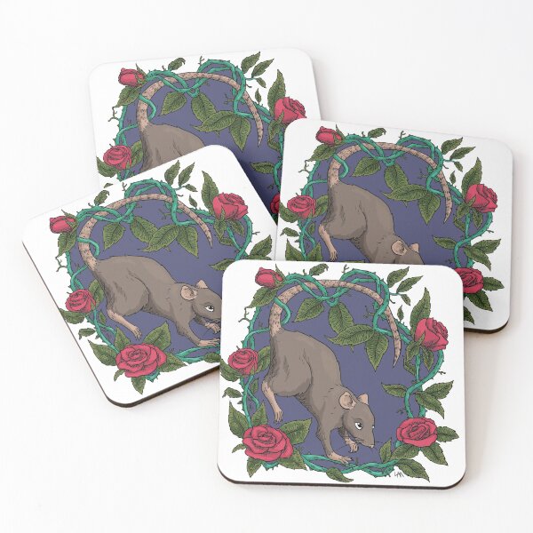 Item preview, Rat with a Floral Border designed and sold by RootSpellStudio.