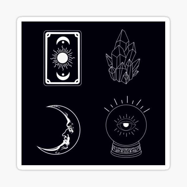 Cosmic Tarot Moon Witch Sticker