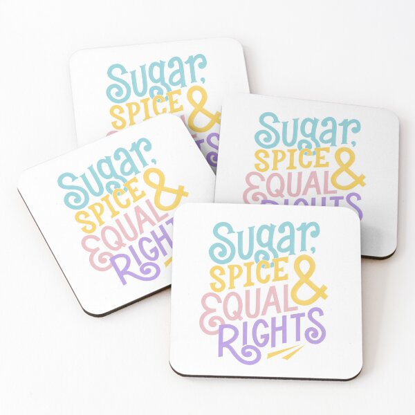 Item preview, Sugar Spice Equal Rights - Pastel Lettering Girl Feminist Quote designed and sold by Kit Cronk.