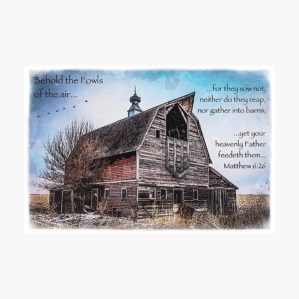 Item preview, Matthew 6:26 (Old Barn & Birds) designed and sold by torg.