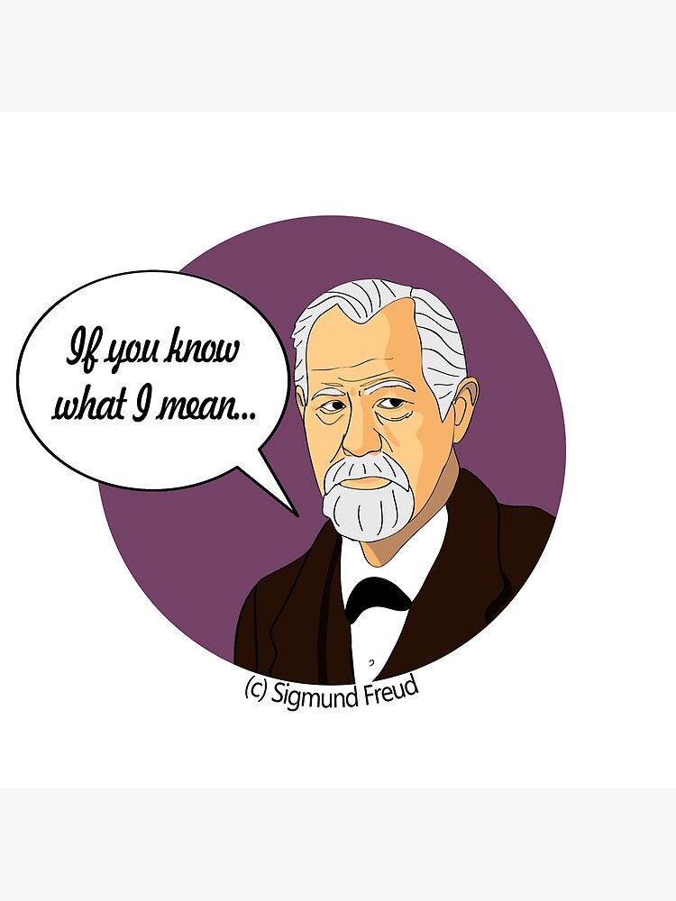 Funny Science Sigmund Freud Poster By Rada26 Redbubble