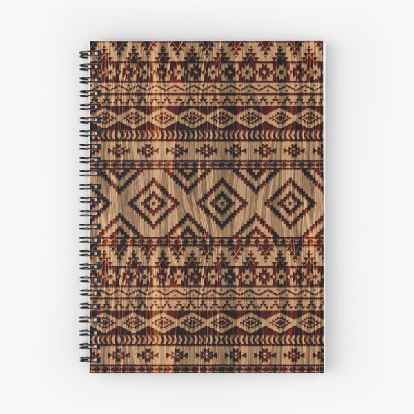 Item preview, Brown Cattle Brands - Aztec Blanket on Wood Grain  designed and sold by WickedRefined - Nicole Demereckis.