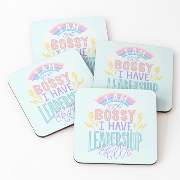 Item preview, Not Bossy Leadership Skills - Pastel Lettering Girl Feminist Quote designed and sold by Kit Cronk.