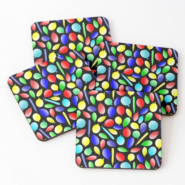 Item preview, Colorful Balloon Party on Black designed and sold by anzelas.