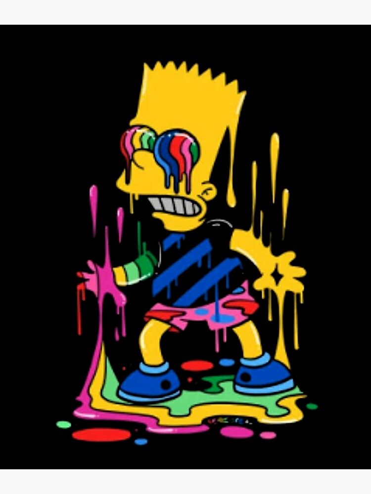 The Símpsóns - Trippy Bart Multicolor Premium Matte Vertical Poster ...