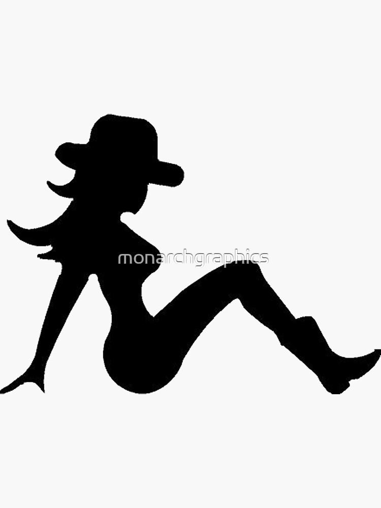 Mud Flap Trucker Girl, Vinyl Back Mat