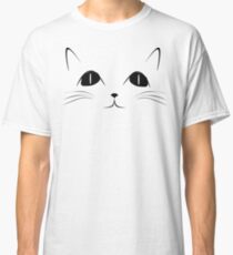 Black Cat Face Cute Animal Cartoon Classic T-Shirt