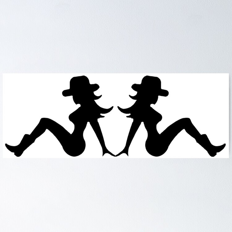 Cowgirl Mudflap Girls Sticker
