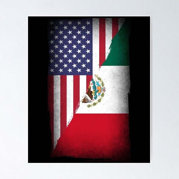 Proud Mexican American - American Flag with the Mexican Flag