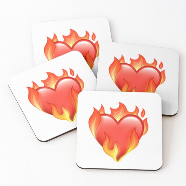 Item preview, Heart on Fire emoji Design designed and sold by ninas--stickers.