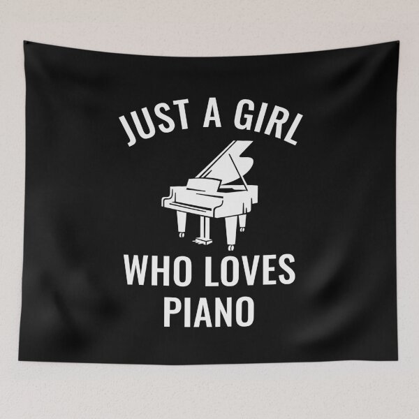 Item preview, Just A Girl Who Loves Piano designed and sold by manishfzr1995.