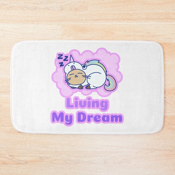Item preview, Living My Dream, Cat in a Unicorn Onesie designed and sold by SquishStitches.