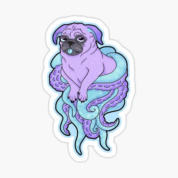Octopug Sticker