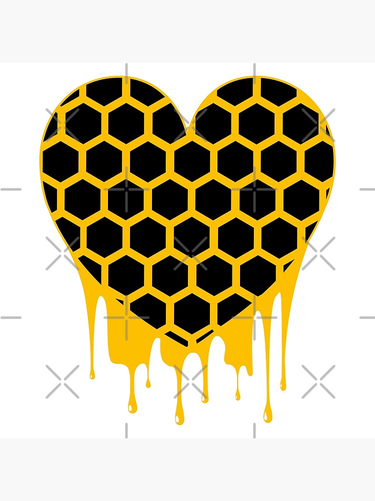 Honeycomb Heart Bee Beekeeper Honeycomb Gift Greeting Card by