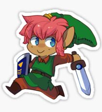 Run, Little Boy in Green! Sticker