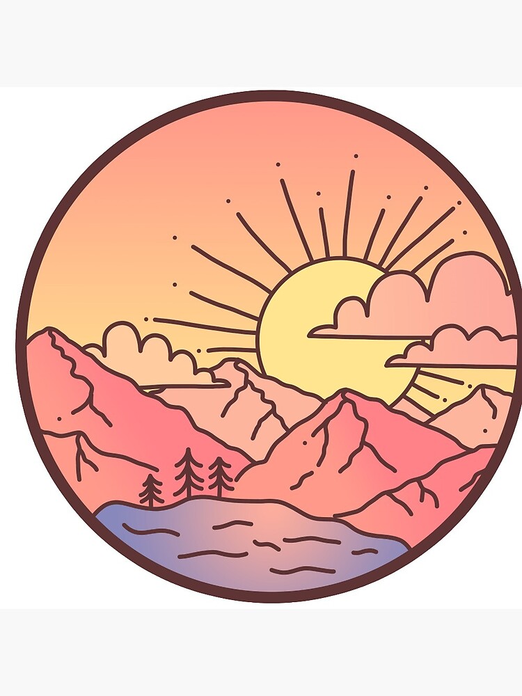 Sunset Mountains by hellobubblegum