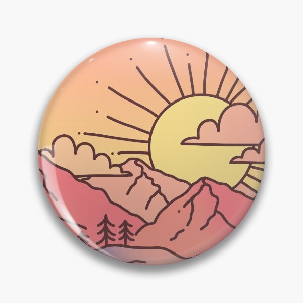 Sunset Mountains Pin