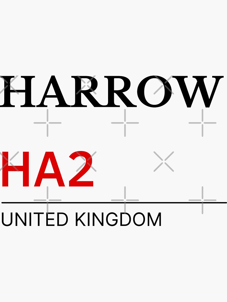 "Postcode Harrow HA2 United Kingdom" Sticker for Sale by Yayatachdiyat0