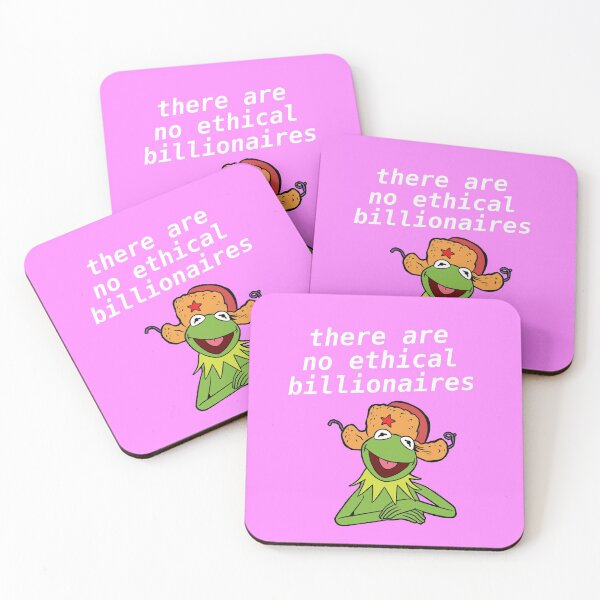 Item preview, There Are No Ethical Billionaires - Kermit Meme designed and sold by Picket Club.