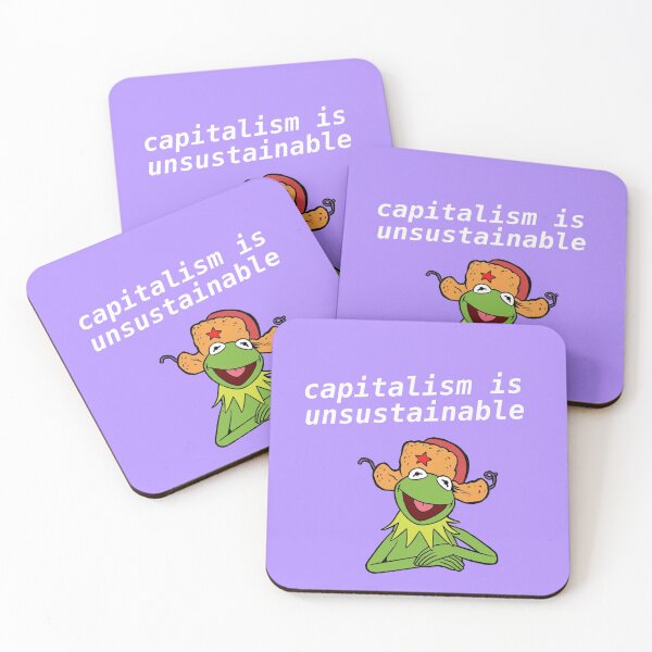 Item preview, Capitalism Is Unsustainable - Kermit Meme designed and sold by Picket Club.