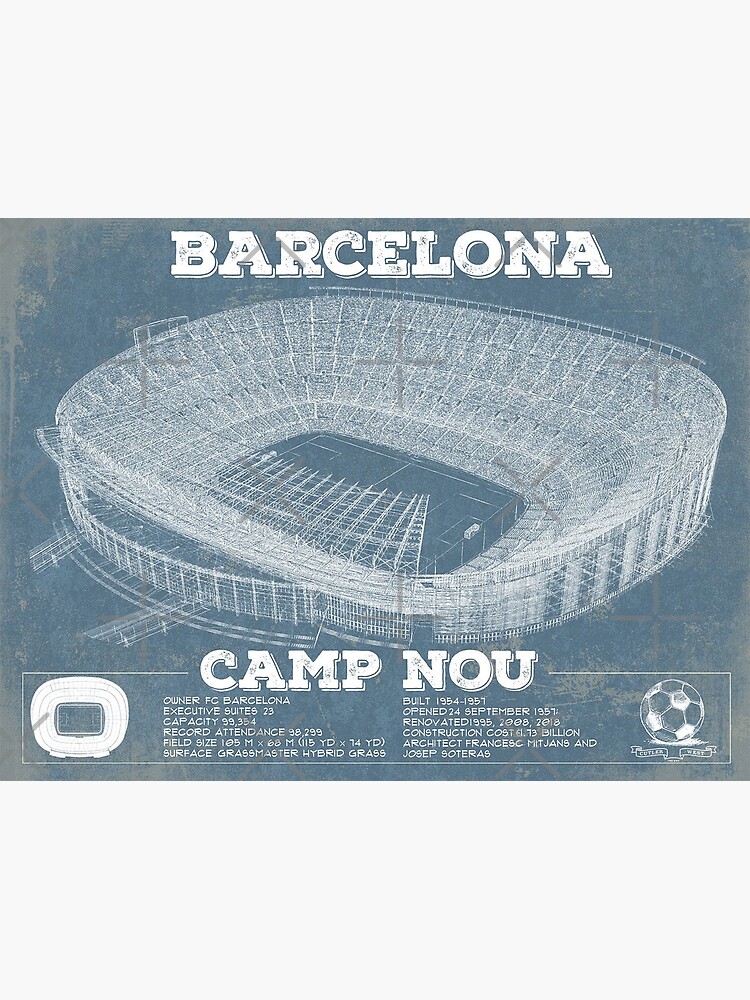 "Camp Nou Vintage" Poster by Baileyguth | Redbubble