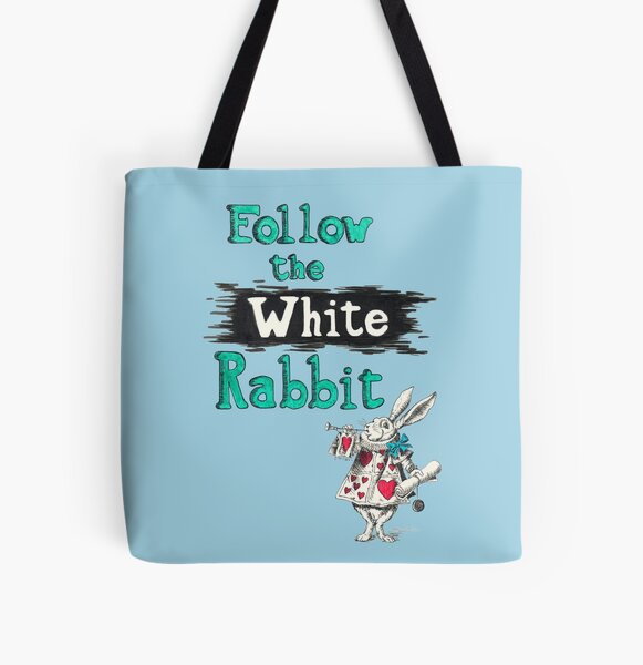 2021 Disney x Kate Spade Alice in Wonderland Tote Bag Purse White Rabbit